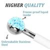 Mini 2pcs Ice Globes Stainless Steel Cryo Sticks for Face Eye Facial Cold Roller Cooling Globe for Puffiness Wrinkle Dark Circle
