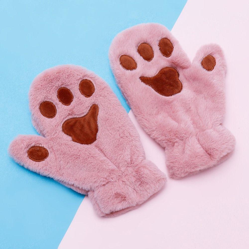 Windproof Autumn Bear Claw For Women Cat Claw Gloves Plush Winter Paw Mittens Anime Cosplay Gloves