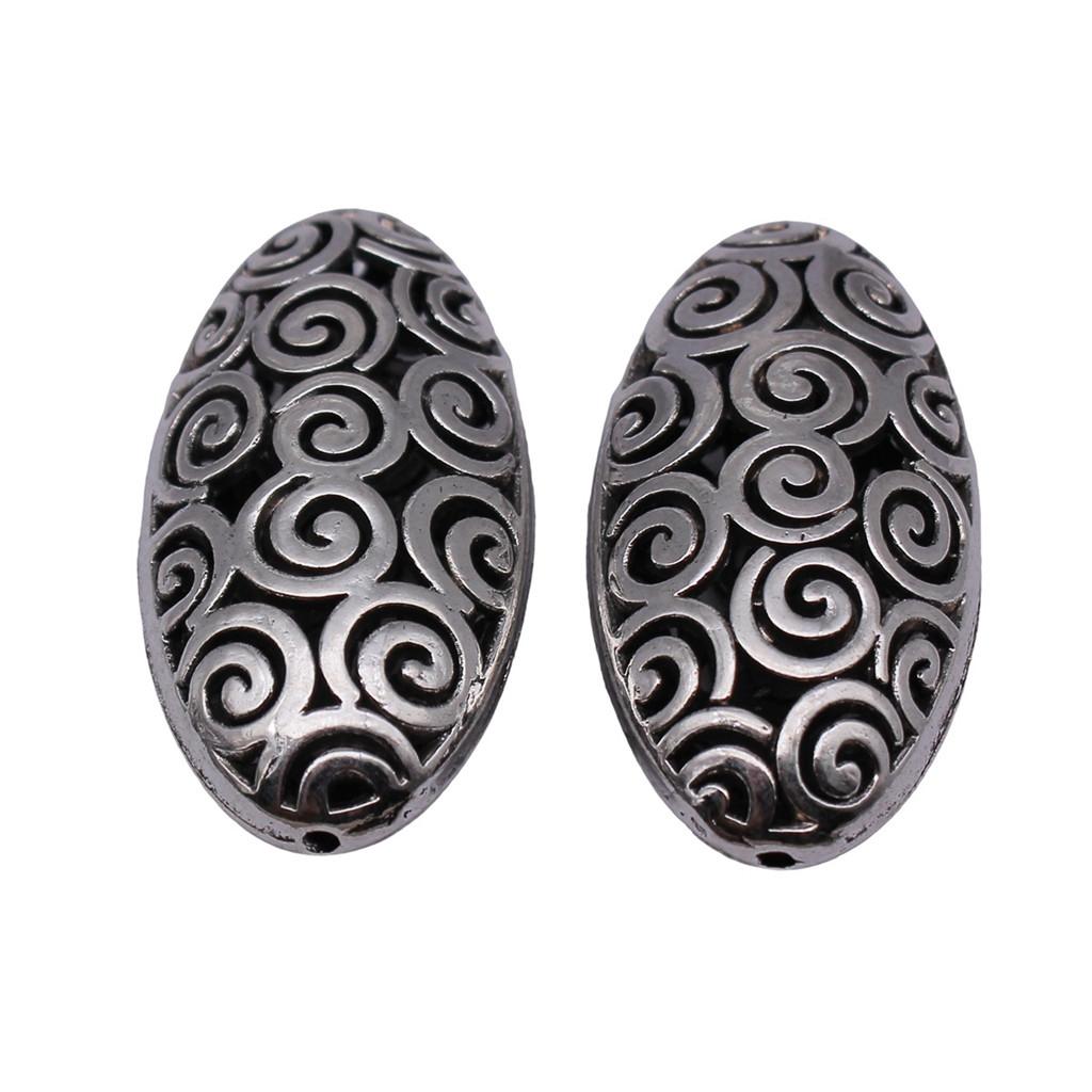 Floral Edge Spacer Beads Ornate Metal Small Hole Charms For Bohemian Beading Supplies