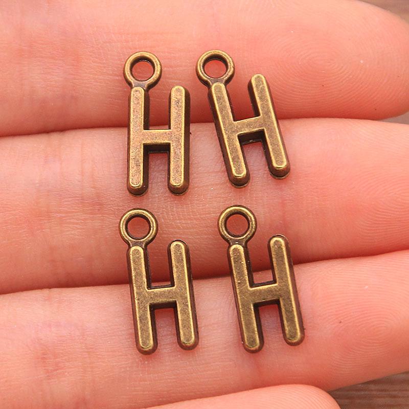 Zinc Alloy Alphabet Charms: 2 Colors, 26 Letter Pendants for Jewelry, Handbag, and Mobile Phone Accessories