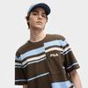 FILA Original Casual Fashion Striped Pullover Short Sleeve T-Shirt Men Tops F11M539110F-BN