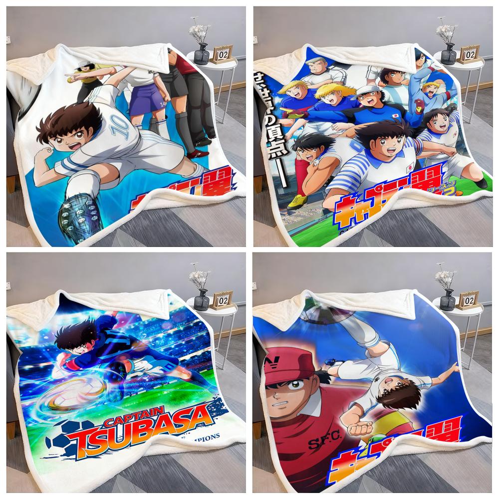 Japanese Anime T-Tsubasa C-Captain Throw Flannel Fluffy Soft Blanket Warm Skin-Friendly Throw For Sofa Bed Office Nap Winter
