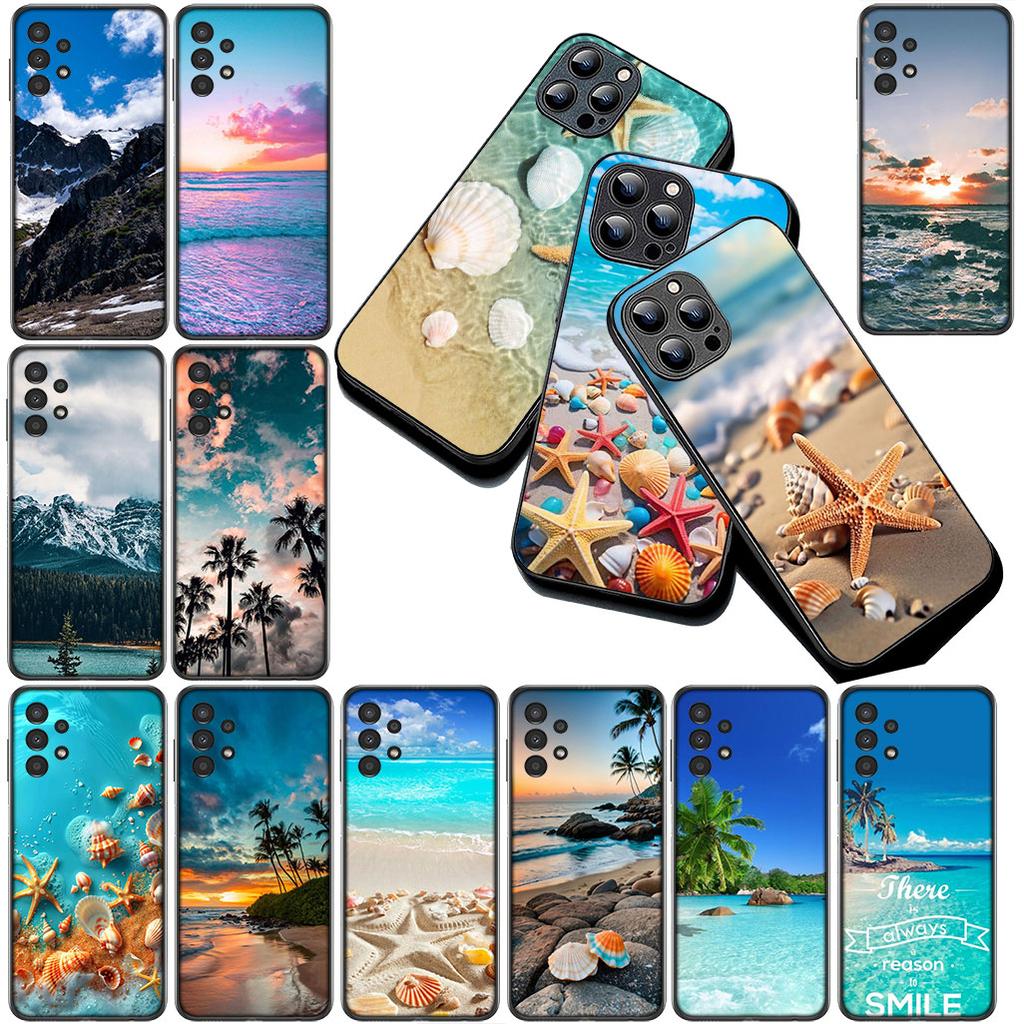 for Samsung Galaxy S20 S22 S21 FE Ultra Plus A07 A17 A15 A16 A25 A57 A37 Phone Case Mountain Sea Wave Beach Travel landscape