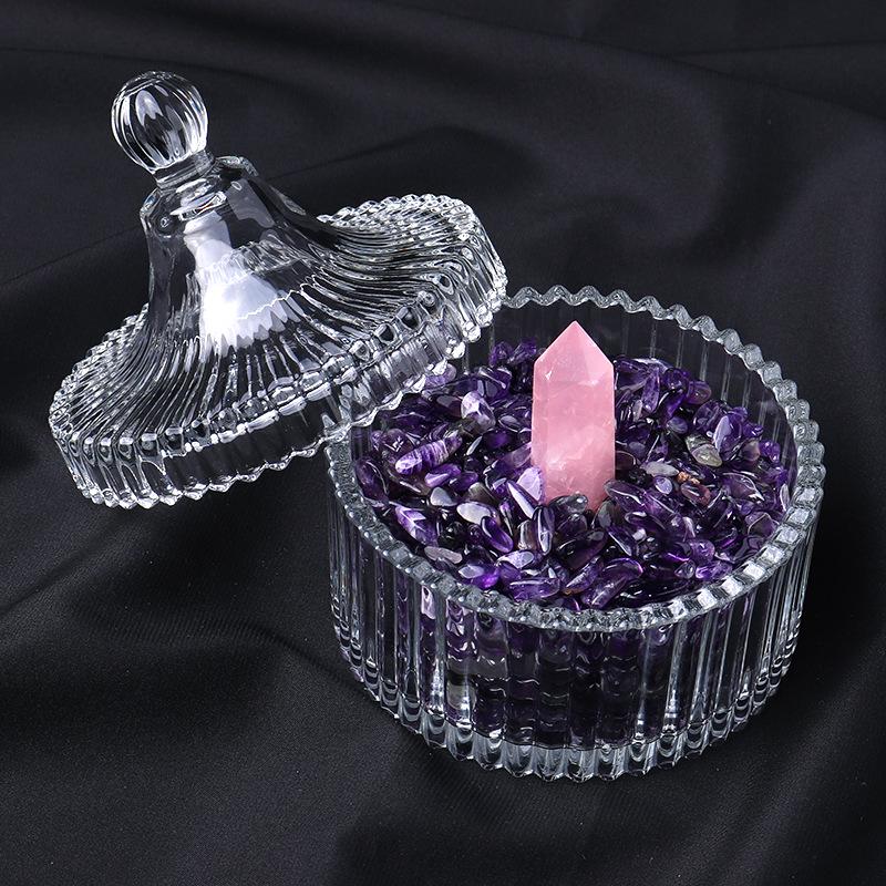 Natural White Crystal Stone Purification Bowl for Jewelry Storage