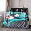 1Pc Cyberpunk Future Artwork Flannel Blanket, Soft And Comfortable, Casual Warm, Camping Travel, Christmas, Halloween Xmas Gift S1120