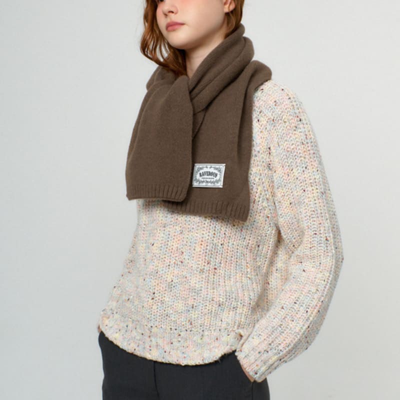 RAVEROUS Basic Plain Muffler_Brown