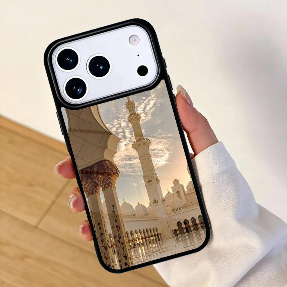 Arabic Muslim mosque building SOFT Mobile Phone Case for IPhone 17 AIR 16pro Max 15 14 13 12 11 Bumper Cover