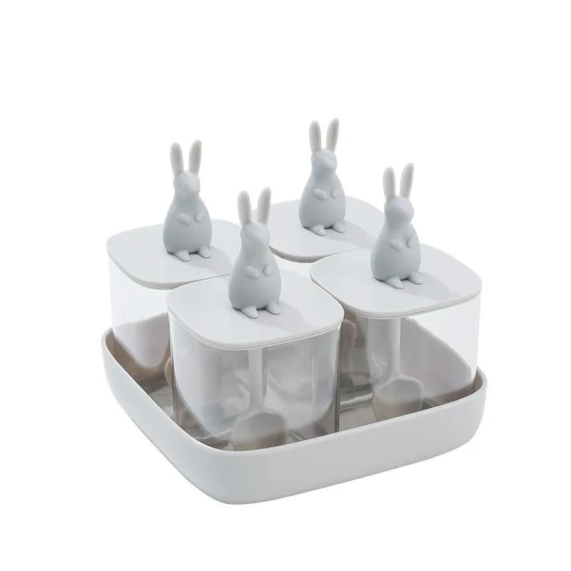 

Кухонная банка для приправ, коробка для приправ, сахарница, мультяшный кролик/мышь, чехол для ложки, набор для бутылочек с приправами в виде животных