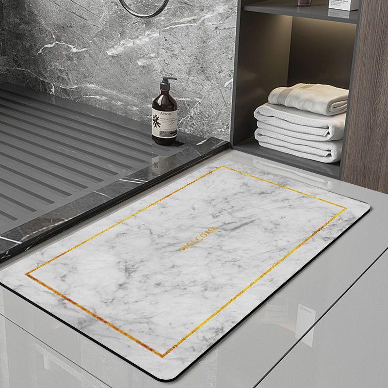 Coussin en terre de diatomée absorbant pour toilettes, salle de bain, tapis de pied antidérapant, tapis de porte à séchage rapide pour toilettes, peut être frotté, ménager simple