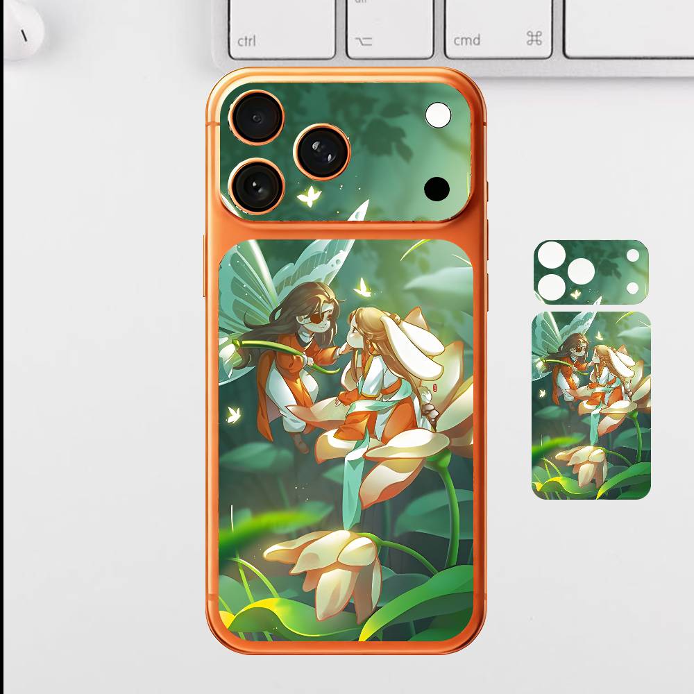 Kawaii Tian Guan For Iphone 17 Pro Max Back Protective Decorative Sticker Back Cover
