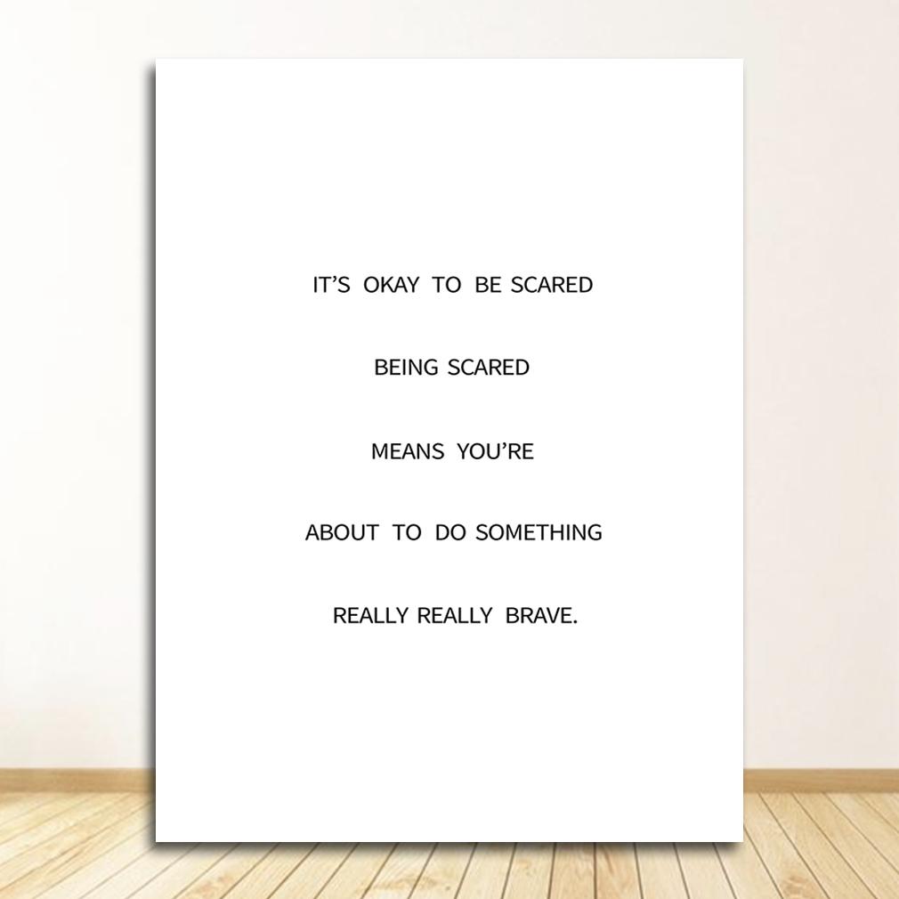 Simple Art Posters Home Decor Letters Print Canvas Painting Wall Art Fresh Minimalist for Living Room Picture