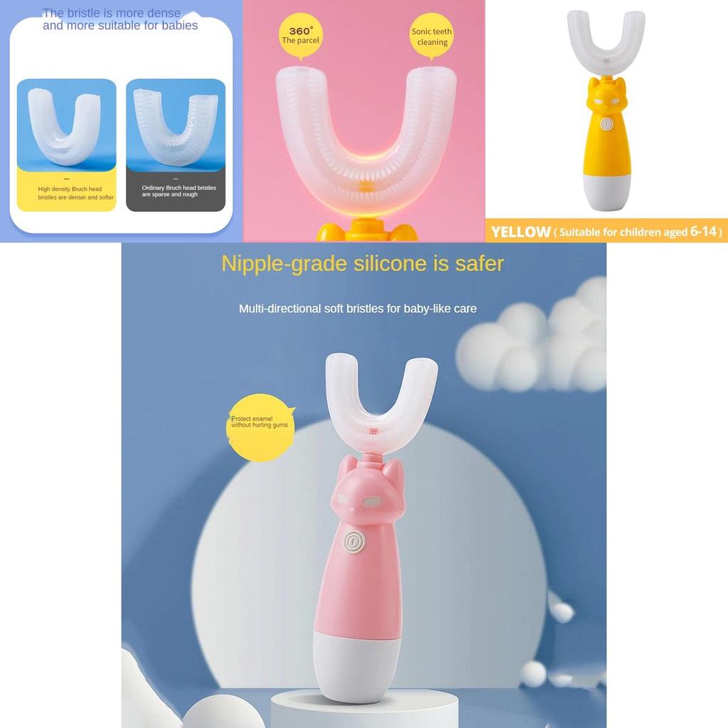 Durable Electric Toothbrush For Kids With Silicone Brush Head And Long Battery Life
