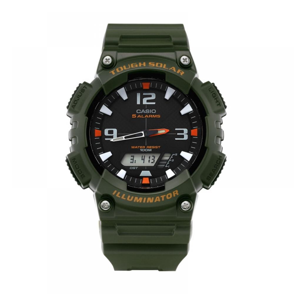 Casio Aq S810w 3avdf  Aq S810w 3a  Analog Digital SportS Soldier Solar Men S Pu Watch