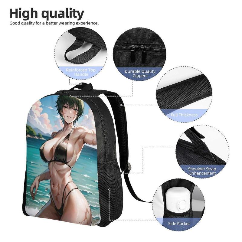 Zenin Maki Anime Backpack Cartoon Travel Bags 3D Printed Casual Daypacks-SYS569
