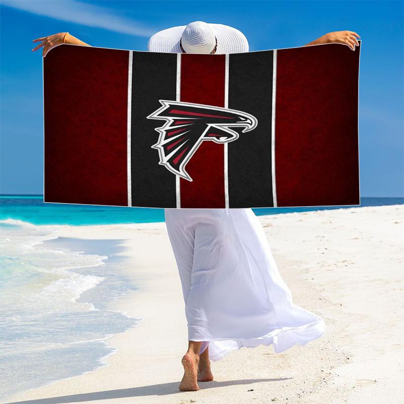 Atlanta Falcons Print Beach Towel, Large Soft Quick Dry Towel for Beach Camping Swimming