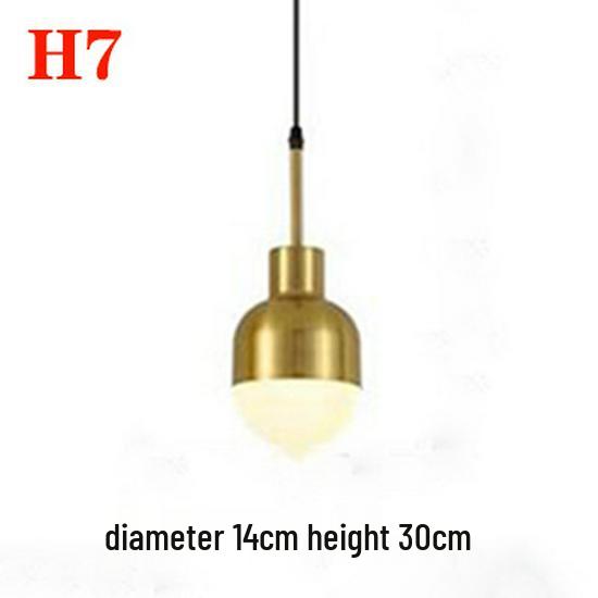 Nordic Gold Single Pendant Light for Bedroom, Bar, Café, or Shop