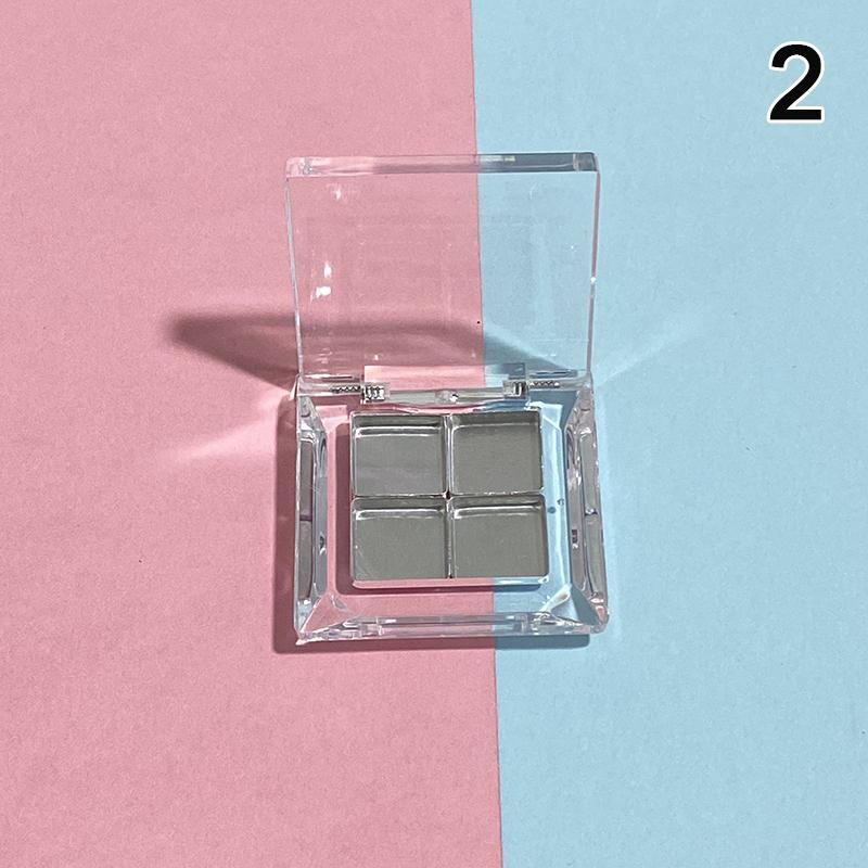 Transparent Empty Sequins Eye Shadow Box Eye Makeup Storage Box Square Mirrored Diy Empty Eyeshadow Dish For Girls