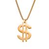 Joyas Europeas y Americanas Colgante Signo de Dólar Retro Moderno Hip-hop Collar