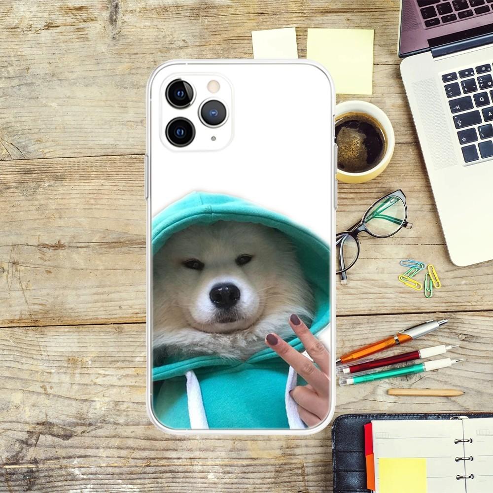 Cute Funny Cat Dog Phone Case For iPhone Apple 15,14,13,12,Mini,11,Pro,Max,Plus,X,XR,XS,8,SE,2020,Plus Transparent Cover