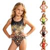 Digitaler Print Badeanzug für Mädchen Bequemer dehnbarer Stoff Ärmellos Jugend Badebekleidung für Pool- und Strandaktivitäten