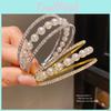 Pearl Multilayer Open Cuff Bracelet For Women With Crystal Embellishments And Elegant Style