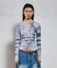 THEVINYLHOUSE Graffiti Mesh Ls Tee (W) Blue