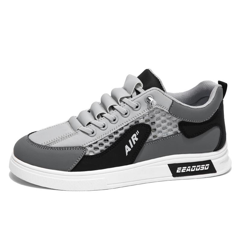 

Сетчатые мужские туфли лоферы плоские шлепанцы летние легкие ленивые туфли студенческие сандалии обувь с низким вырезом модные трендовые для бега спортивные 39 светло-серый