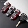 T-carbon Carbon Fiber Car Key Case Cover Shell Fit For Porsche 911 Panamera Macan Key Cover Car Interior Accessories