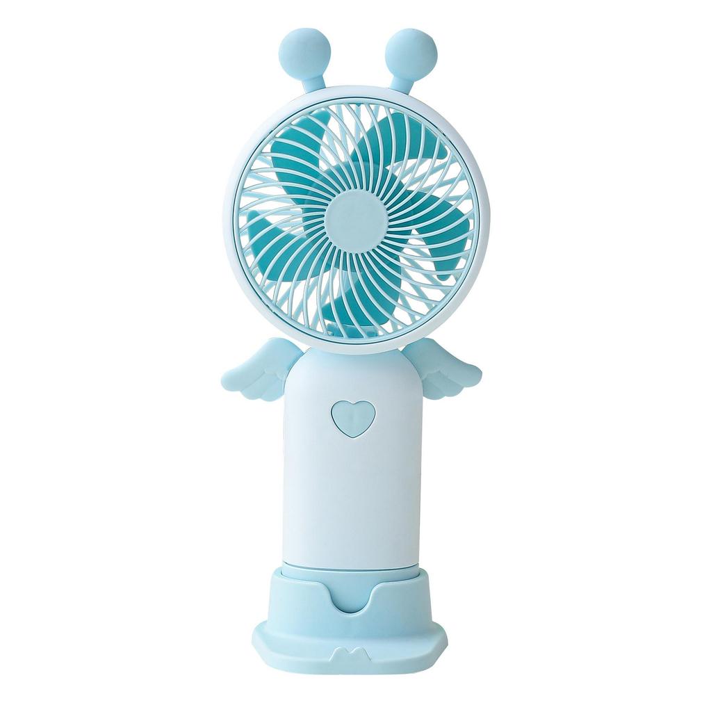 USB Rechargeable Portable Mini Fan with Light - Strong Wind, Desktop & Outdoor Use