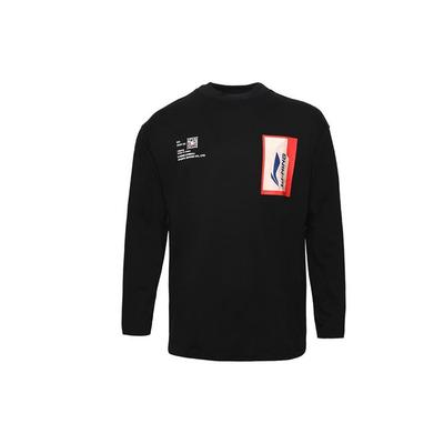 Koszulka z długim rękawem z nadrukowanym logo Li Ning Way Of Wade Męskie Topy Czarny AHSR953-2