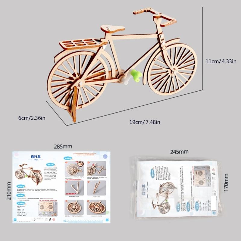 Wooden Cycle Model Construction Set For Children STEM Learning Toy Featuring Hands On Assembly And Interactive Play