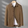 Spring and Autumn Men's Jacket Middle-aged and Elderly Lapel Casual Thin Jacket Men's Jacket