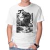 Unisex Crew Neck T-Shirt T-rex Vs Ufo Graphic Short Sleeve Casual Tee