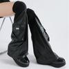  calentadores de piernas de cuero PU Harajuku calcetines largos góticos punk polainas de manga de pierna acampanada puños de invierno góticos calcetines de tobillo