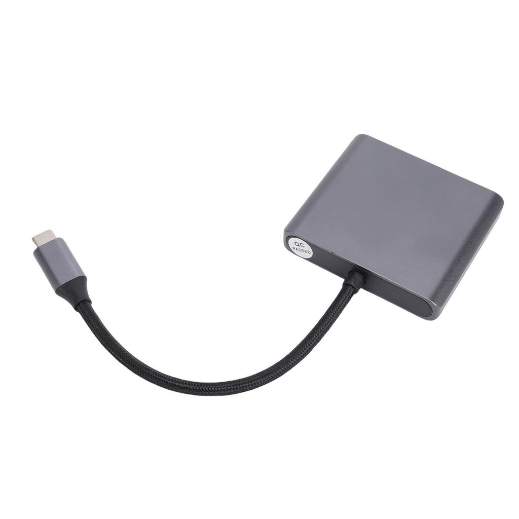 USB C to 2 HD Multimedia Adapter Support 4K 60Hz Extended and Mirrored Display Type C to HD Interface Splitter for Laptop