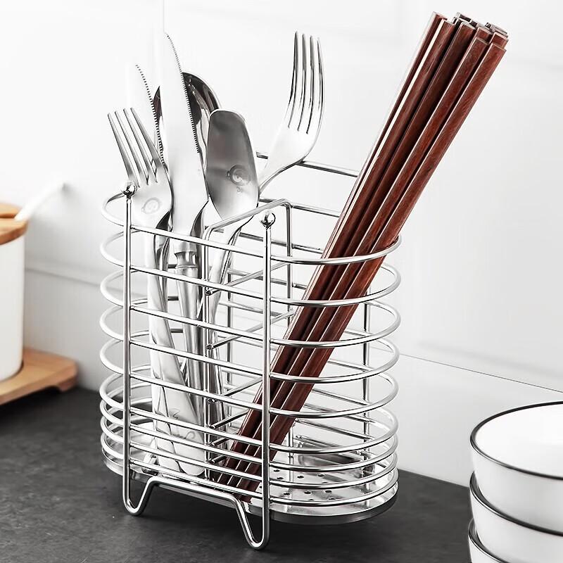 

Meichu Stainless Steel No-Drill Chopstick Holder with Drain