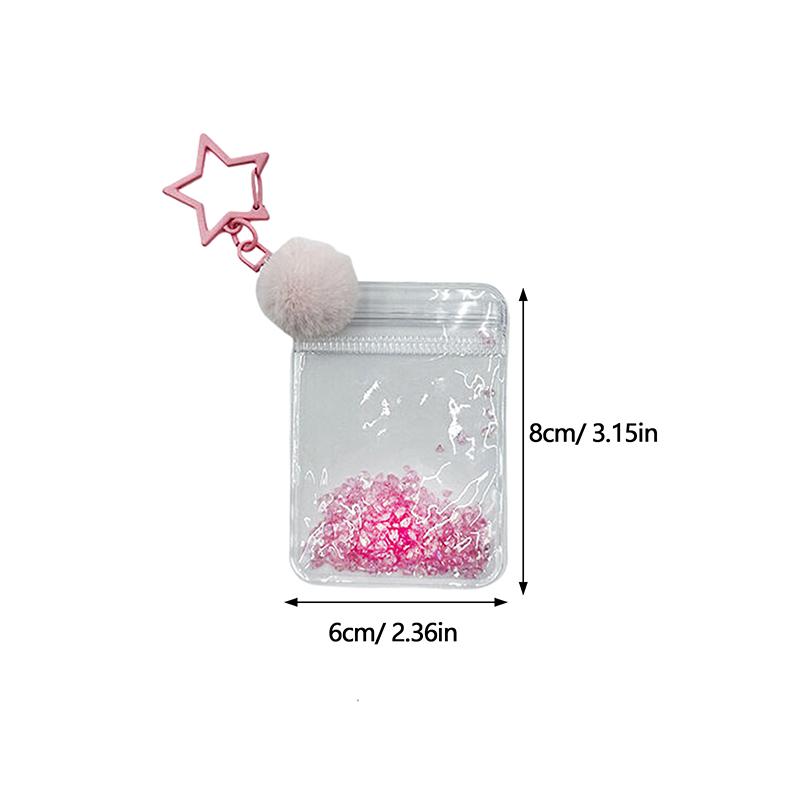 

Портативная сумка из ПВХ, брелки для ключей, сумка для шерстяных шариков, подвеска, прозрачная защитная сумка, прозрачный органайзер, брелок для кукол, многофункциональная сумка для хранения красный