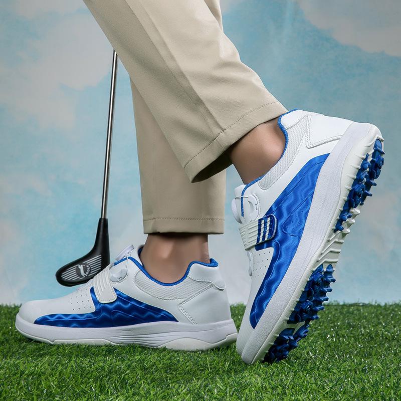 Supply New Women's Casual Indoor Golf Shoes Fashion Running Shoes Men's Rotary Buckle Training Shoes