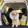 Inflatable Pet Protective Collar Adjustable Soft Fabric Anti-Bite Anti-Scratch Recovery Neck Cone for Dogs and Cats