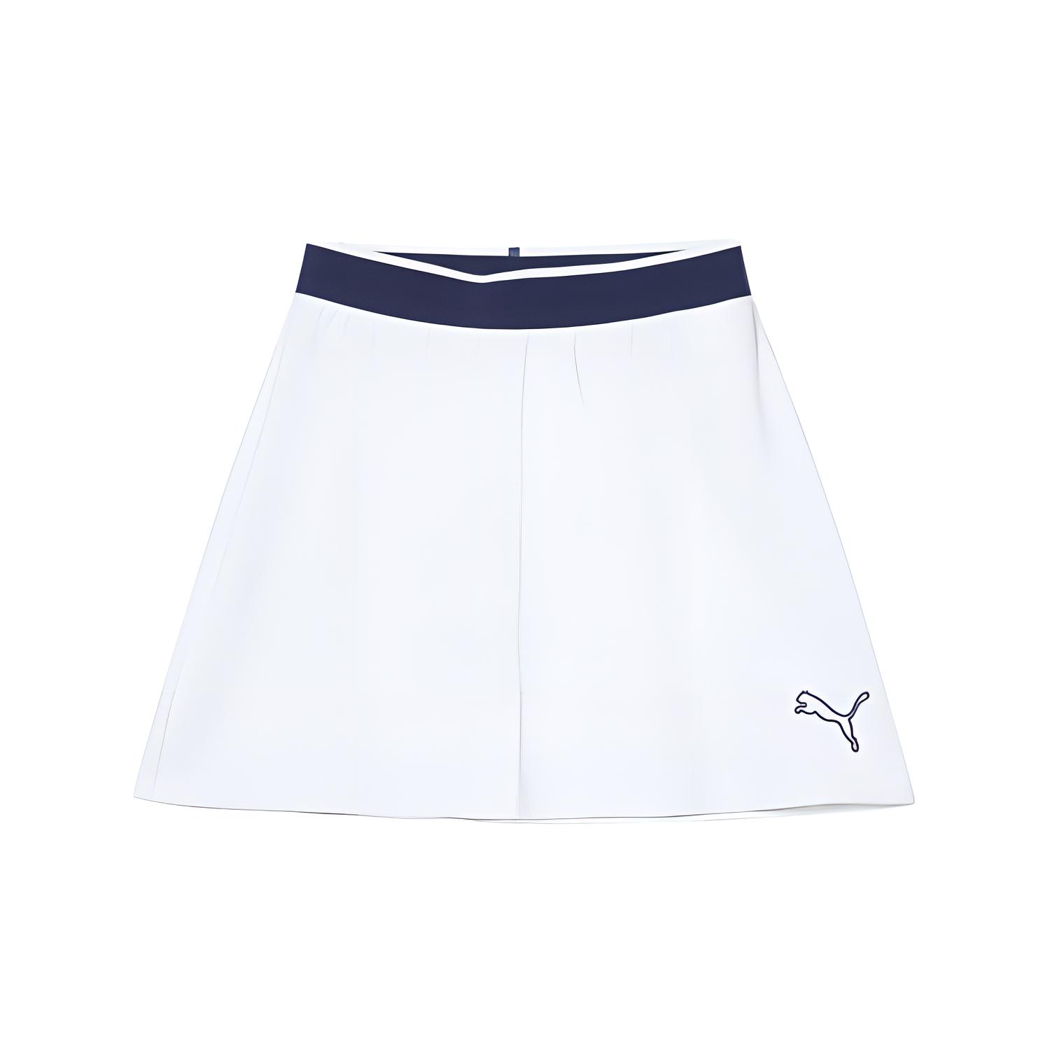 

Puma Модная Юбка в Цветовой Блок Дышащая Дизайн с Логотипом Бренда Повседневная Юбка Женская юбка Белая Синяя Темно-синяя 671728-02 S