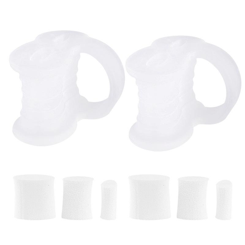 1Pair Orthopedic Bunion Corrector Silicone Hammer Toe Straightener with 6 Sponge Plugs Hallux Valgus Regulator Toe Separator