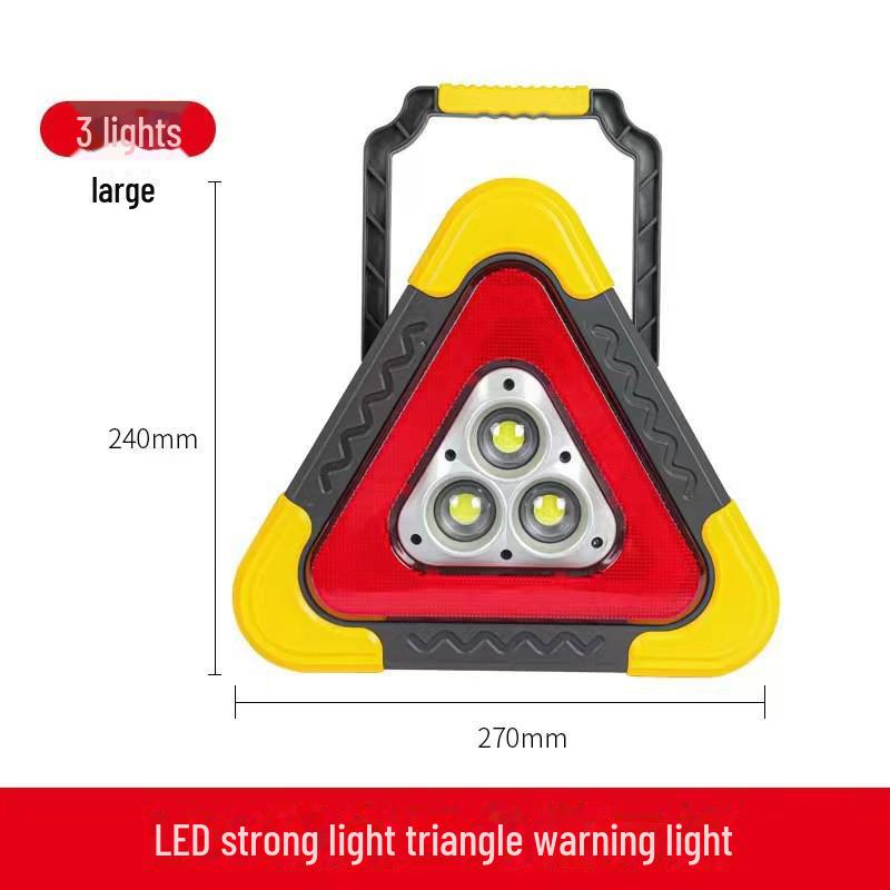 Solar-Powered LED Tripod Emergency Warning Light for Cars