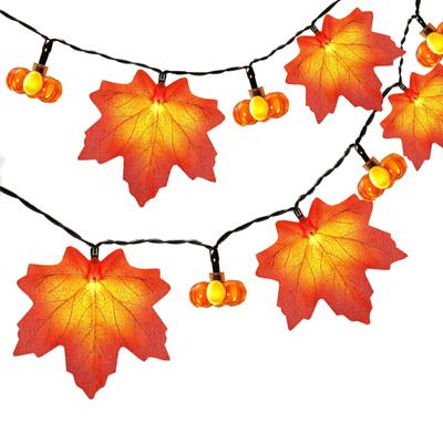 LED Maple Leaf Light String Halloween Thanksgiving Garden Party Decoration Lights