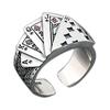 Vintage Europäischer & Amerikanischer Pokerring - Straight Flush Öffnungsbares Design für Männer & Frauen - Gott der Spieler Glücksbringer Ring