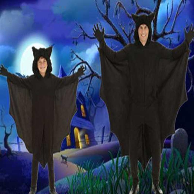 Halloween Karneval Kinder Vampir Fledermaus Kostüm Junge Mädchen Kapuzen Partyanzug