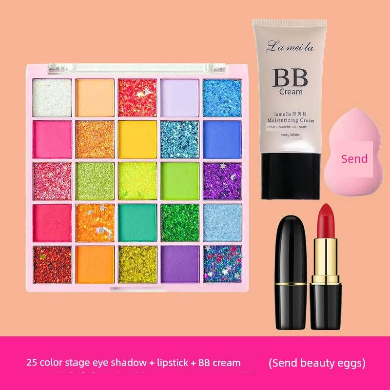 Performance Stage Makeup Eyeshadow Palette Glitter Powder Large Sequins Glue-Free Sequin Makeup Professional Cosmetics Complete Set
