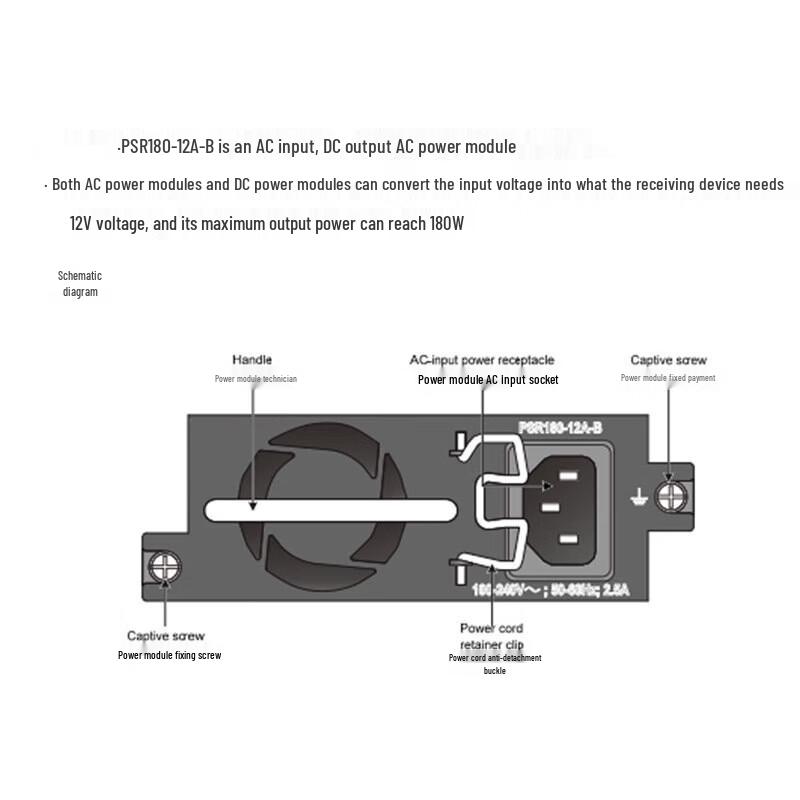 H3C PSR180-12A-B 180W AC Power Module