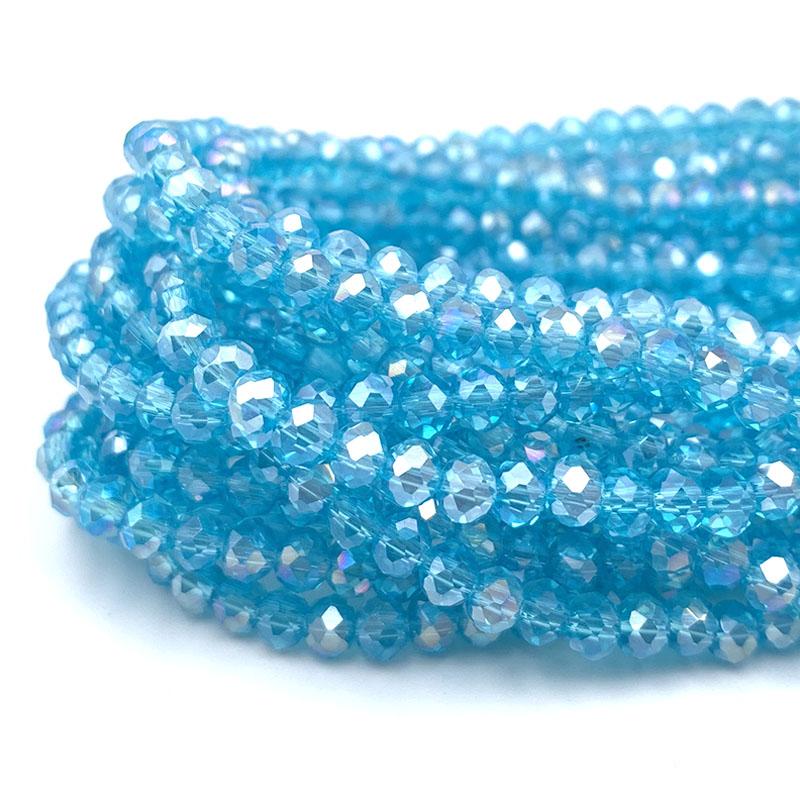 2/3/4/6/8mm Faceted Crystal Beads Bulk Pack - Glass Beads for DIY Bracelets Hairpin Loose Spacer Beads for Jewelry Making
