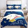 3pcs Meteor Cinnamoroll Sanrio Bedding Set Includes 1 Quilt Cover and 2 Pillowcases, Comfortable Bedding with Stylish Design for Bedroom S049