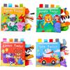 LakaRose Baby Animal Tail Cloth Book: Early Education Crinkle Paper Toy for Toddlers